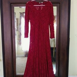 Maroon Red Maxi Dress